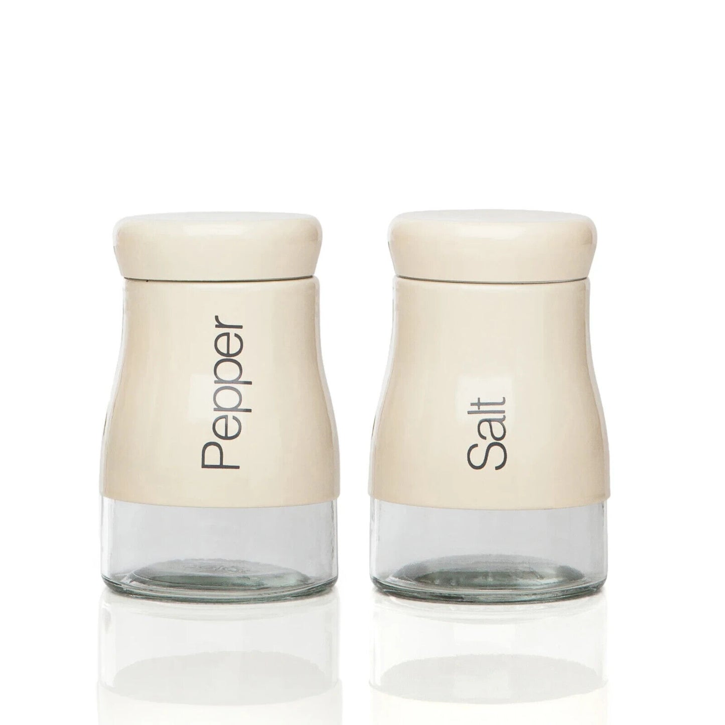 Sabichi RetroSalt And Pepper Set S&P Shakers Metal & Glass (Red) 9.5cm x 5.5cm