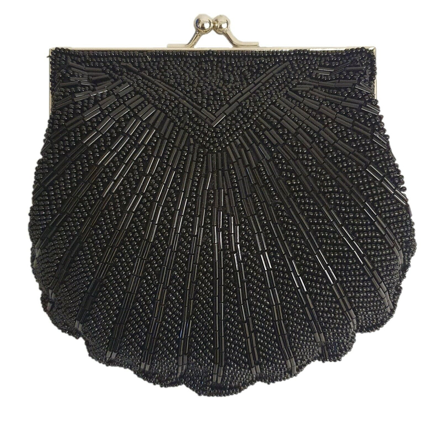 New Beaded Bridal Wedding Ladies Party Prom Black Evening Hand Bag Purse