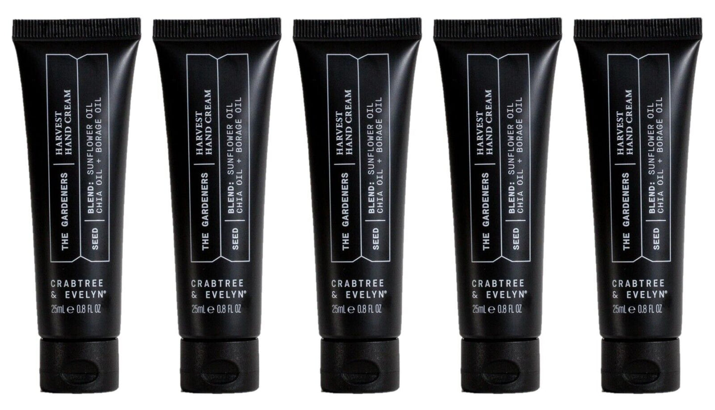 5x CRABTREE & EVELYN The Gardeners Harvest Hand Cream (5x 25ml) Brand New Sealed