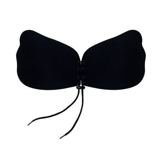 JML STAR BRA Backless Stick On Bra With Cleavage Enhancing Control (Black) D Cup