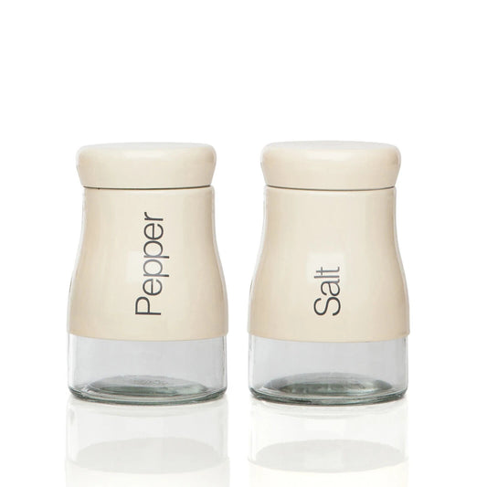 Sabichi RetroSalt And Pepper Set S&P Shakers Metal & Glass (Red) 9.5cm x 5.5cm