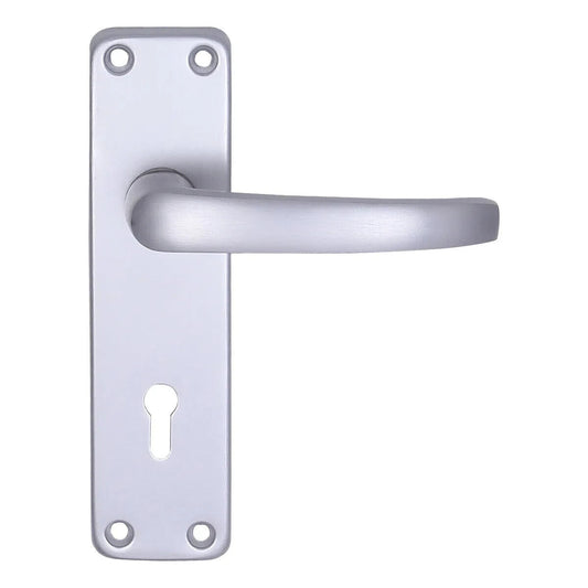 Straight Lock Door Handle Aluminium (GBDF1002) George Boyd