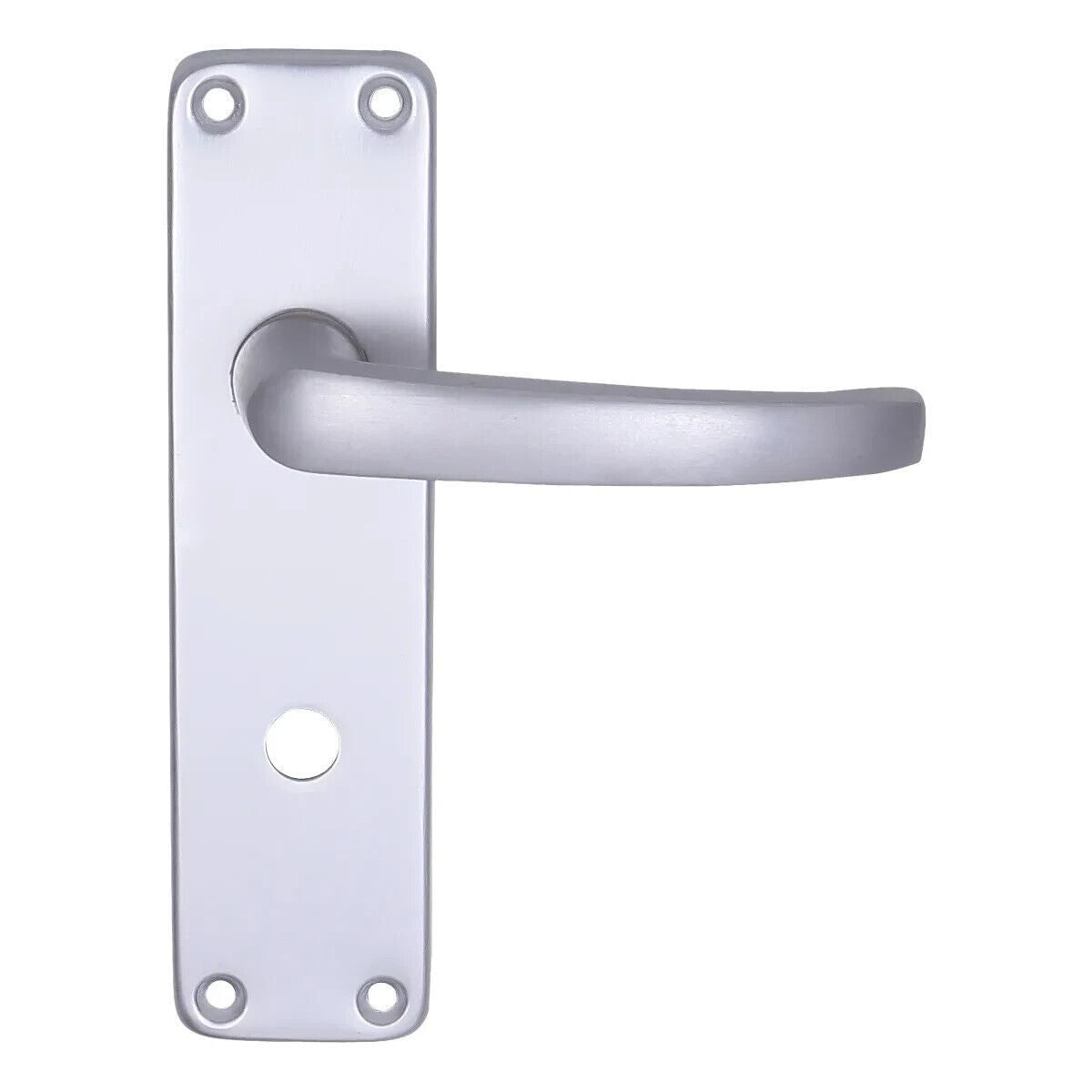 Straight Privacy Lock Bathroom Door Handle Aluminium (GBDF1003) George Boyd