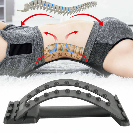 Back Stretcher Posture Adjustable Pain Relief Fitness Support Spine Lumbar