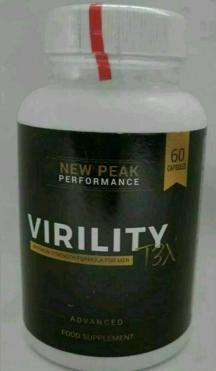 VIRILITY T3X Natural Male Enhancements, 60 Capsules, Food Supplement
