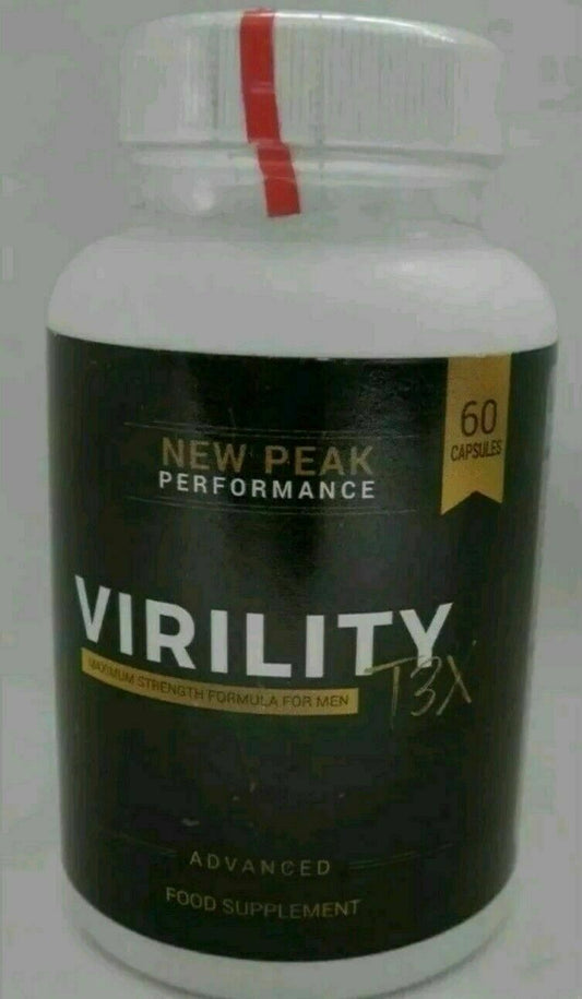 VIRILITY T3X Natural Male Enhancements, 60 Capsules, Food Supplement