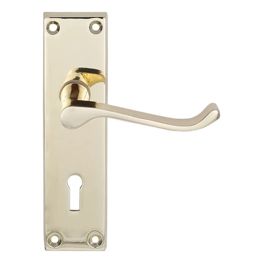 Victorian Scroll Lock Brass (GBDF2151) George Boyd Door Furniture