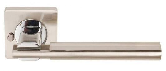 Dale Hardware 3655 CHRONOS Door Handle Pair Square Rose Satin Chrome