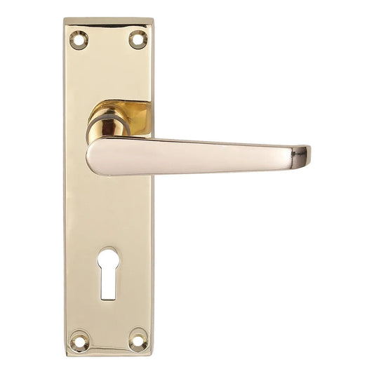 Victorian Straight Lock Brass (GBDF2031) George Boyd Door Furniture